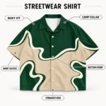 Custom Abstract Camp-Collar Shirt Streetwear