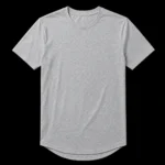 Curved Hem Basic T-Shirt