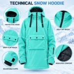 Custom Front Pouch Snowboarding Hoodie