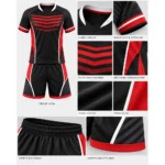 Custom Black & RedChevron Rugby Kit