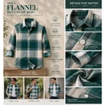 Custom Forest Green Check Flannel Shirt