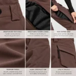 Custom Large Zippered Thigh Vent Snow Bib