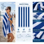 Custom Terry Cotton Towel White Striped