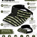 Custom Camo American Flag Sports Visor