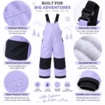 Custom Kids Lavender Insulated Snow Bib