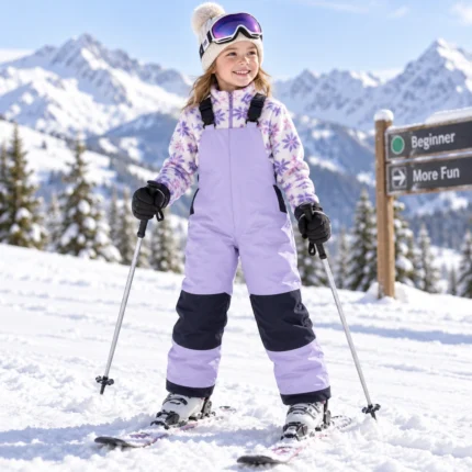 Custom Kids Lavender Insulated Snow Bib
