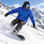 Custom Men Royal Blue Softshell Snowboard Jacket