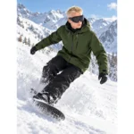 Custom Olive Green Softshell Ski & Snowboard Jacket