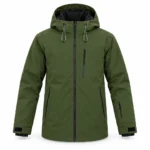 Custom Olive Green Softshell Ski & Snowboard Jacket