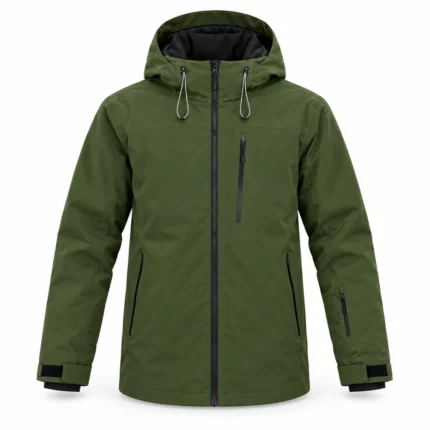 Custom Olive Green Softshell Ski & Snowboard Jacket