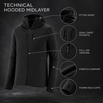 Custom Technical Stretch Midlayer Jacket