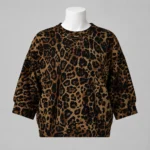 Custom Women Leopard-Print Sweatshirt
