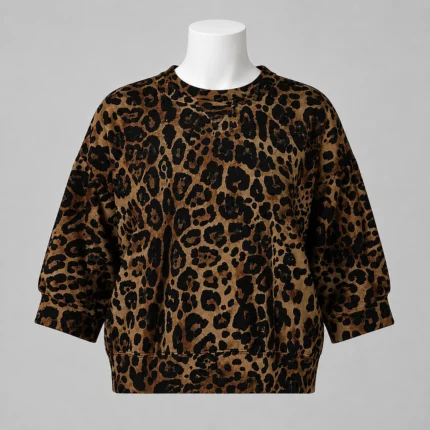 Custom Women Leopard-Print Sweatshirt