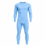 Custom Men Sky Blue Base Layer Set