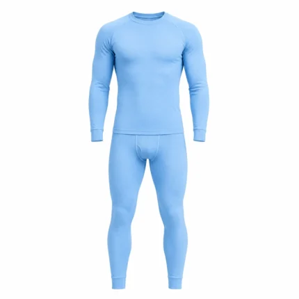 Custom Men Sky Blue Base Layer Set