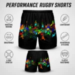 Custom Paint-Splash Rugby Shorts