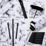 Custom Marble Print Snow Jacket