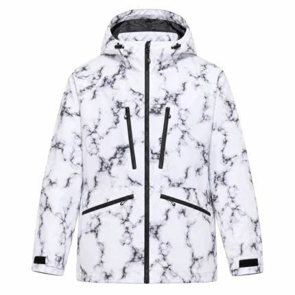 Custom Marble Print Snow Jacket