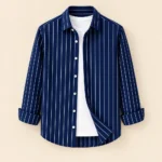 Custom Casual Pinstripe Button-Up Shirt