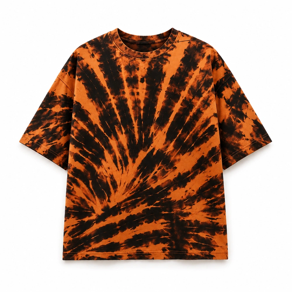 Custom Tie-Dye Oversized Streetwear T-Shirt Custom Tie-Dye Oversized Streetwear T-Shirt