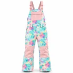 Custom Pastel Floral Snow Bib