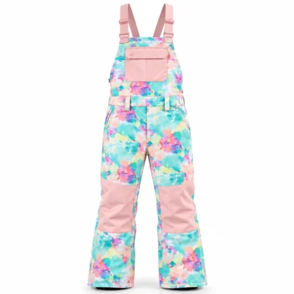 Custom Pastel Floral Snow Bib