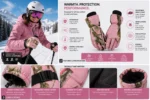 Custom Warm waterproof women Ski Gloves