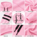 Custom Women Hoodie with Sleeve Stripes