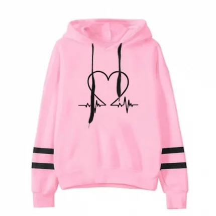 Custom Women Hoodie with Sleeve Stripes