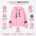 Custom Women Hoodie with Sleeve Stripes
