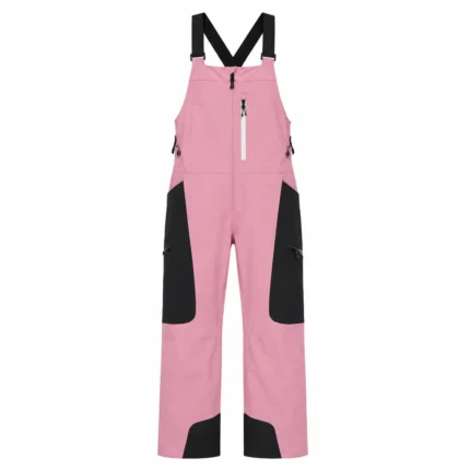 Custom Women Pink Snow Bib