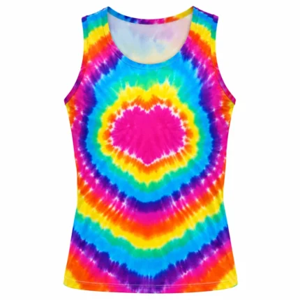 Custom Rainbow Tie-Dye Tank Top