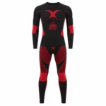 Custom Women Red & Black Seamless Base Layer Set