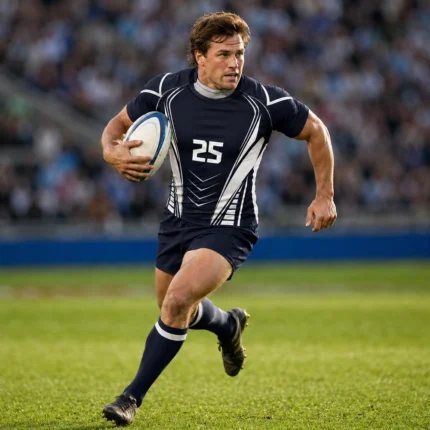 Custom Dark Navy Rugby Uniform Set