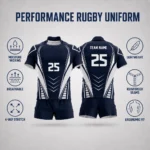 Custom Dark Navy Rugby Uniform Set
