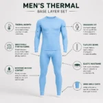 Custom Men Sky Blue Base Layer Set