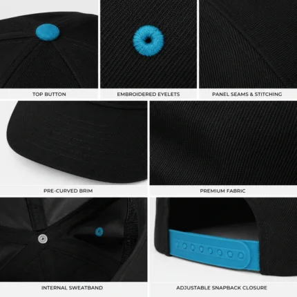 Premium Flat Brim Snapback Cap