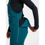 Custom Teal Drop-Seat Snow Bib