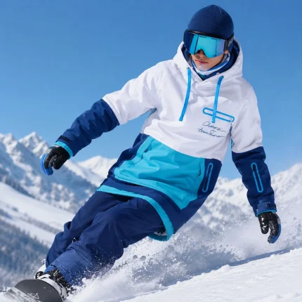 Custom Colorblock Longline Snow Jacket