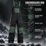 Custom Colorblock Snowboard Bib