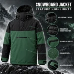 Custom Color Block Snowboard Ski Jacket