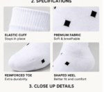 Custom White Square Dot Cotton Crew Socks