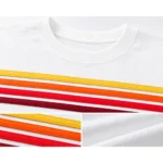 Cotton T-Shirt with Front Stripe Stitched