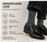 Custom Charcoal Grey Striped Crew Socks