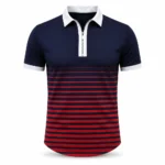 Custom Men Striped Polo Shirt