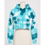 Custom Women Tie-Dye Cropped Hoodie