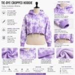 Custom Women Tie-Dye Cropped Hoodie