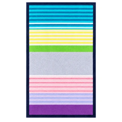 Custom Multicolor Striped Beach Towel