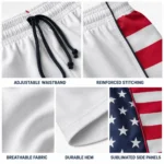 Custom USA Flag Rugby Shorts