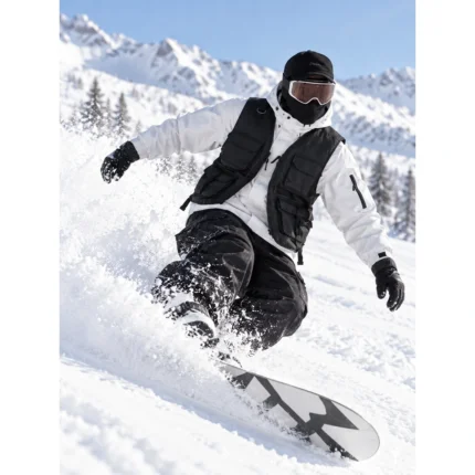 Custom Black Padded Technical Snow Vest